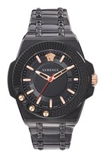 Versace Watch Chain Reaction VEDY00719 Steel Black 46mm Swiss Quartz WR