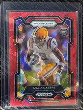 2024 Prizm Draft Picks Malik Nabers #109 Red Ice Prizm RC Rookie LSU Tigers