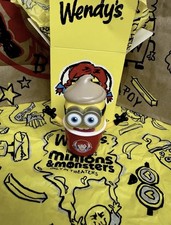 Wendy  s x Minions  Monsters 3" Box open But It  s New . Frosty Minion