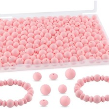 200Pcs Mixed 12mm 15mm Silicone Beads for Keychain Making, 12mm Lentil