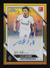 2025 Topps Chrome Bundesliga Gold Refractor 3/50 Shuto Machino #BA-SM Auto 0t9q