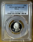 1993-S Washington Silver Quarter PCGS PR70DCAM Perfect Proof Top Pop Registry