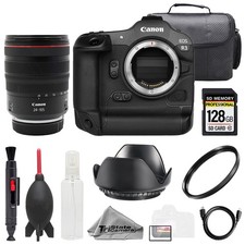 Canon EOS R3  RF 24-105mm f/4 L IS USM Lens 128GB UV Filter- Basic Kit