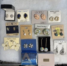 Estate Find Lot Of Assorted Earrings X 12 Pr
