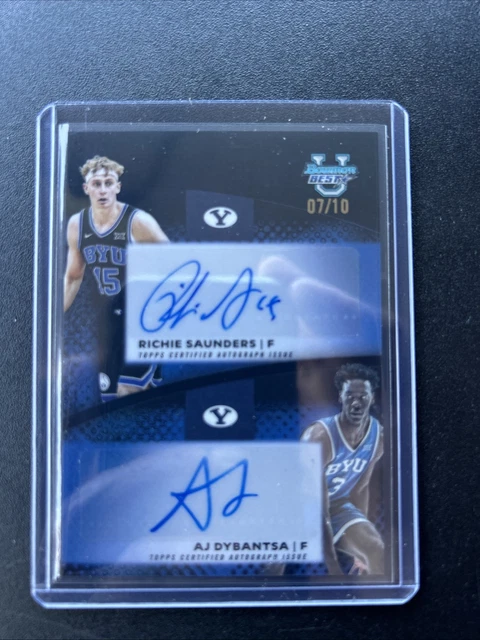 2025-26 Bowman University Best Richie Saunders AJ Dybantsa Black Dual Auto 10/10