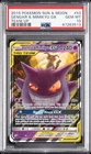 2019 POKEMON SUN & MOON TEAM UP #53 GENGAR & MIMIKYU GX PSA 10