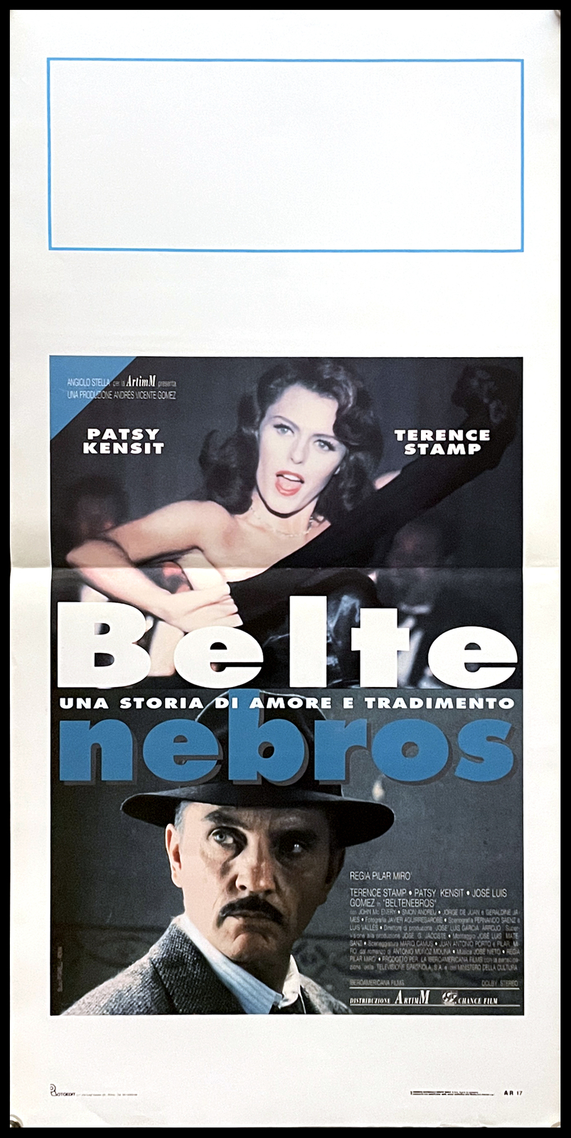 Locandina originale film Beltenebros (1991) - Regia di Pilar Mercedes Miró Romero