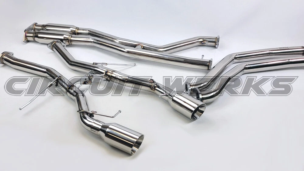 07-10 BMW 335i E90 E92 N54 Twin Turbo Full Mufflerless Catback Exhaust  System