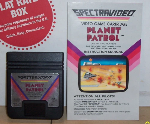 ATARI 2600 PLANET PATROL vintage game cart w manual