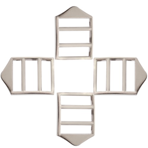 Silver Brass Tri Glide Slider Buckle Adjustable for Handbags Belt Luggage Straps - Picture 8 of 32