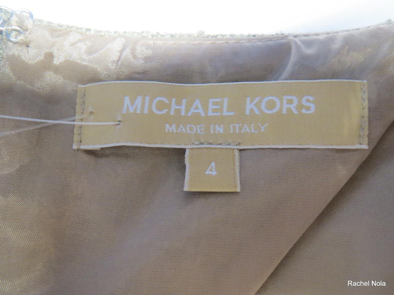 Michael Kors Sexy Dress Sz 4 S $1795 Linen Beige … - image 2