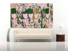 Motiv Udo Portrait Lindenberg170 x100 XXL Silbergebürstetes Alu PopArt/Gemälde