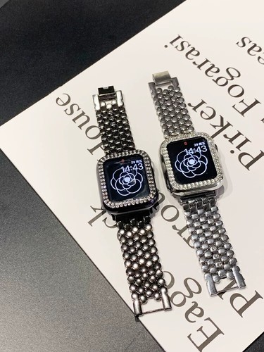 Diamond Watch Frame + Watch Band Strap For Apple Watch Ultra 9 8 7 6 5 4 3 2 SE - Picture 19 of 28