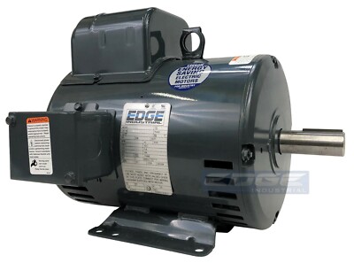 5 HP LEESON COMPRESSOR DUTY ELECTRIC MOTOR REPLACES 131537, BALDOR L1430T L1410T