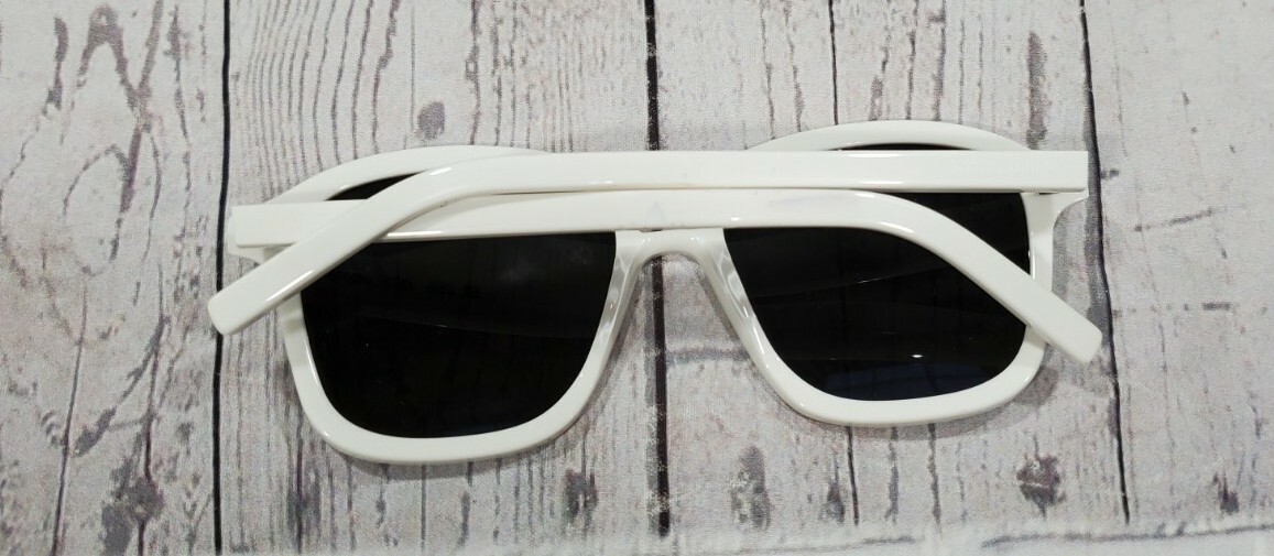 Saint Laurent SL258 003 White Gray Sunglasses SL 258 54-18-145 UNISEX Saint Laurent SL258 003 White Gray Sunglasses SL 258 54-18  main image 2