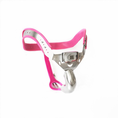 Stainless Steel Male Chastity Belt Lock Cage Device Plugs Adjustable Restraint - Picture 4 of 30