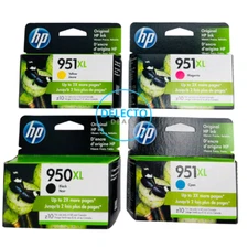 4-PACK HP GENUINE 950XL Black & 951XL Color Ink OFFICEJET PRO 8630 SEALED 2021