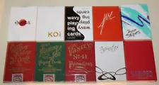10 PREMIUM DECKS- USPCC-ELLUSIONIST-LTD ED-HINODE-KOI-WAVY-INFINITAS-STRIPED-ETC