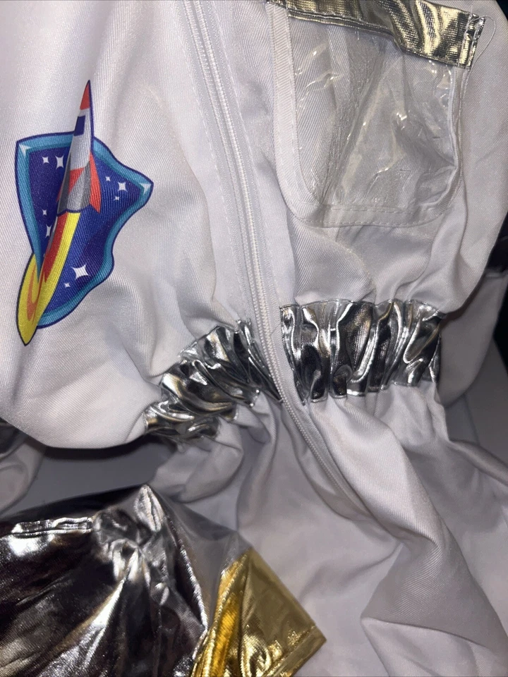 NASA Astronauta Blanco Mono Disfraz Con Sombrero Niños Talla 6-8 Niño Cierva Tigre Foto 4 de 4