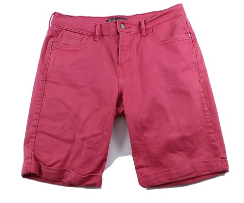 Levis Damen Stretch Denim lachsrot Midi Jeansshorts Größe 12