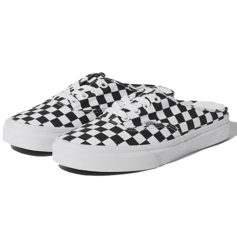 Vans Authentic Mule Unisex-Slipper Sneaker Slip On Checkboard Karo Schwarz/Weiß - Bild 3 von 4