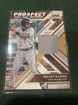 2018 Elite Extra Edition PM-HR Heliot Ramos Jersey Relic 175/199 Giants