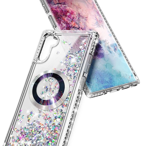 For Samsung Galaxy Note 10 / Note 10+ Plus Liquid Glitter MagSafe Case Landyard - Picture 11 of 20