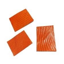 3X Violin Viola Bow Shaft Leather Grip Lapping Orange Color