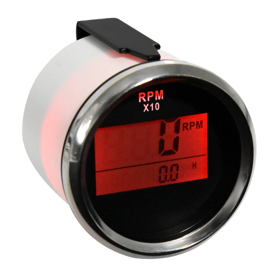 Marine 52mm Digital Tachometer Car Truck Boat Tach Gauge Waterproof 0-9990 RPM   - Image 3 of 4