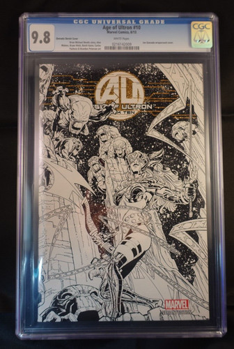 Age of Ultron #10 CGC 9.8 (2013) Joe Quesada B&W Sketch Variant - 1st Angela