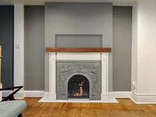 antique Victorian fireplace surround. 3'6 x 3'6".  Gray. Copy actual fireplace