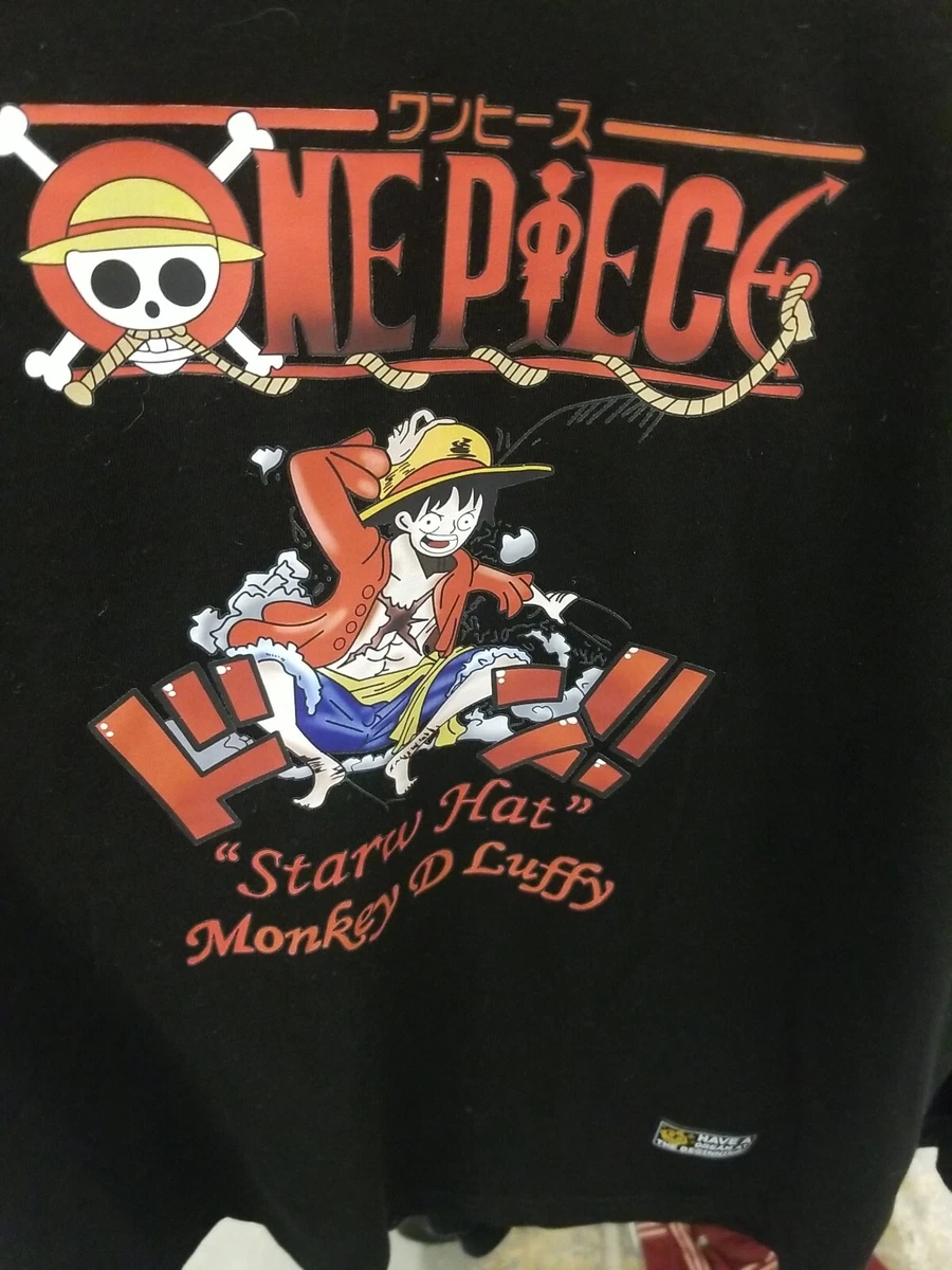 T Shirt One Piece Monkey D Luffy Anime Manga Unisex Adult Size Large