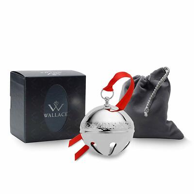 2019 Wallace 49th Annual Silver-Plated Sleigh Bell Ornament New in Box