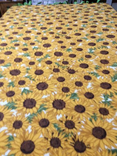 Fleece Knotted Tied Blanket - Sunflowers - Throw -70