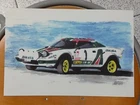 LANCIA STRATOS Alitalia Poster Print cm 29.5 x 20 on plastic material