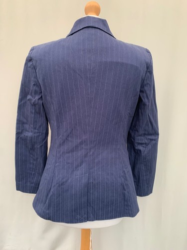 Primark Women's Blue Pinstripe Blazer Jacket Size 12 - Picture 2 of 6