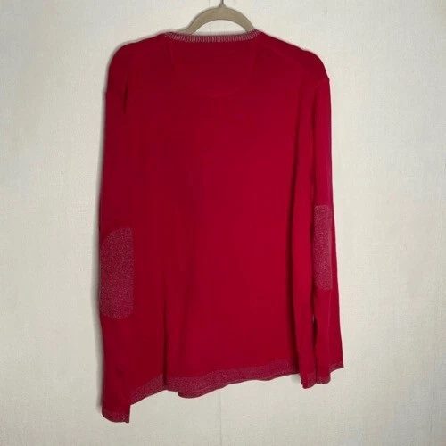 Suéter Tommy Bahama Para Hombres Rosa/Rojo Algodón/Cachemira Tejido Cuello Redondo Talla L Foto 4 de 4