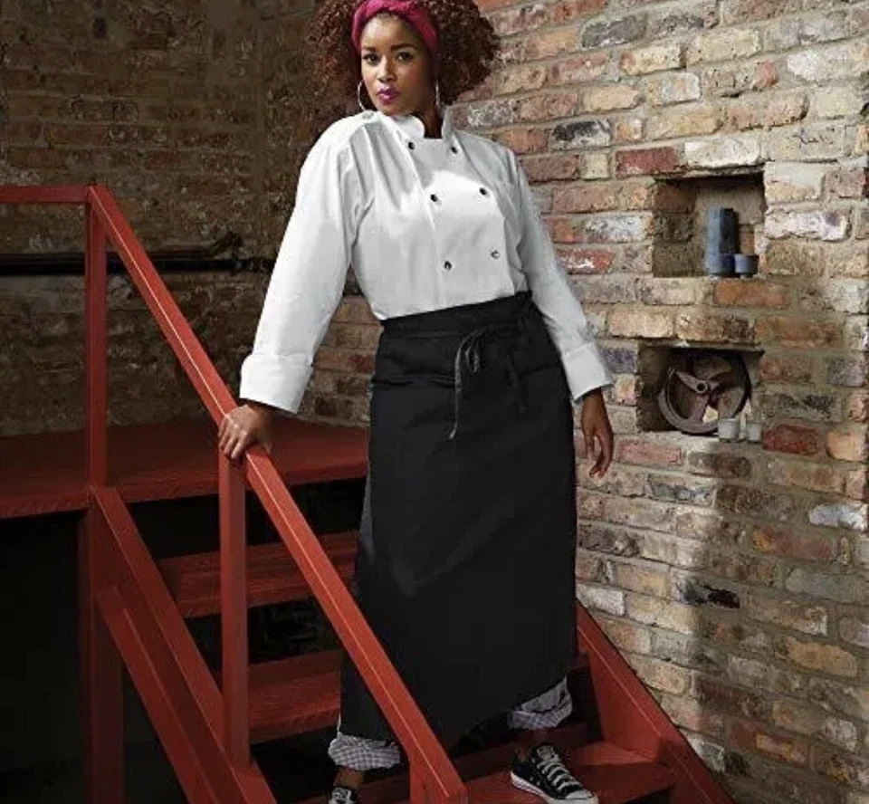 NEW Bistro Aprons Lot Of 12 Black Uncommon Threads Unisex 2 Pocket One Size - Image 3 of 3