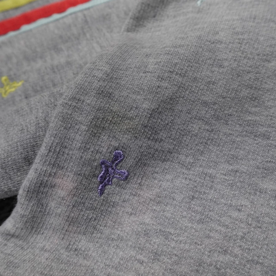 Adidas Suéter Mujer Grande Gris Logo Trifolio Exterior Cremallera Sudadera Activa Y2K Foto 3 de 4