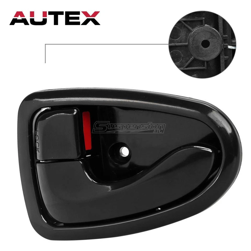 Manija de puerta interior negra manija interior delantera/trasera izquierda para Dodge Verna 2000-2005 Foto 2 de 4