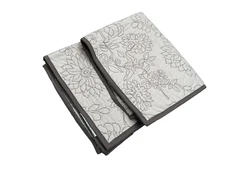 Threshold Taupe Brown Cream Embroidered Floral Standard Set of 2 Pillow Sham