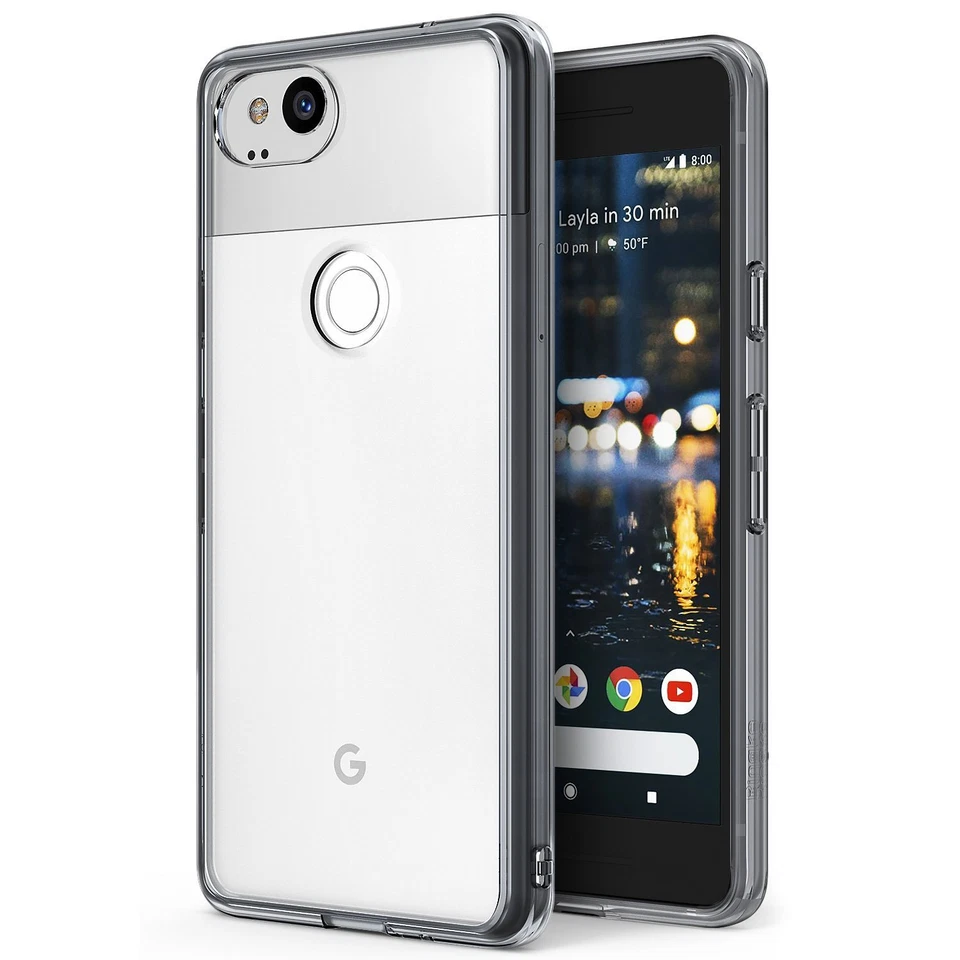 适用于谷歌 Pixel 2 | Ringke® [FUSION] 透明 PC 防震 TPU 防撞保护套 — 第 4/4 张图片