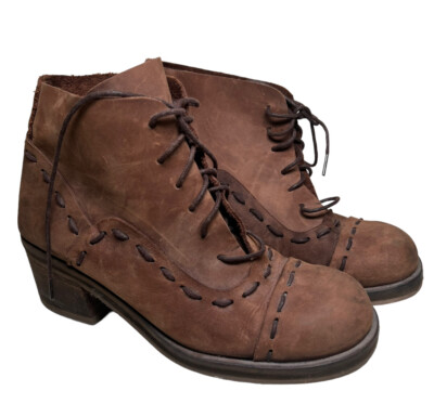 Destroy Womens 6 Stitch Lace Heels Leather Boots
