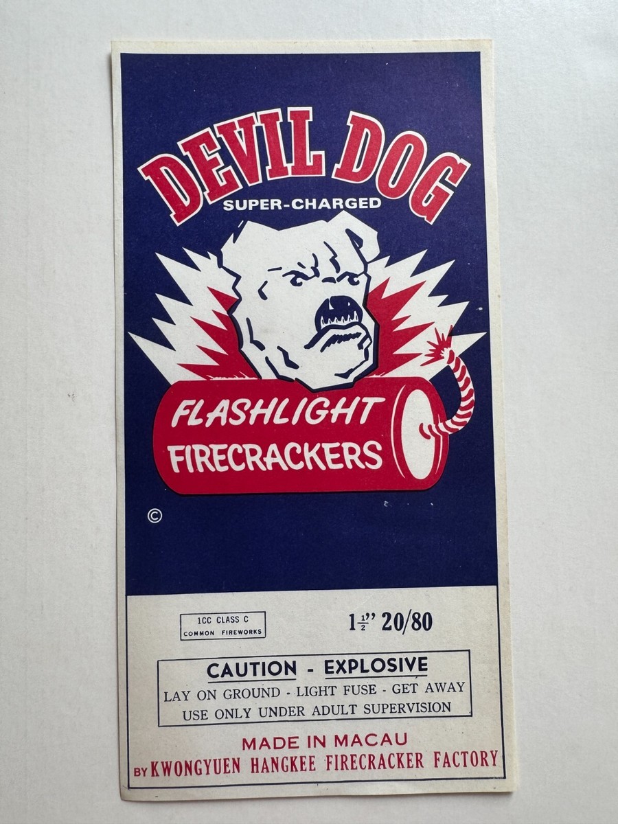 5- 1960's Amazing Firecracker Labels From Kwong Yuen Hang Kee