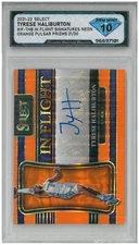 2021-22 Select TYRESE HALIBURTON In Flight Auto Orange /30 💎 DSG 10 Gem Mint