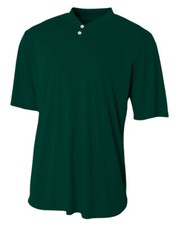 A4 N3143 Men's Micro Poly Interlock Short Sleeve Peak Performance Henley