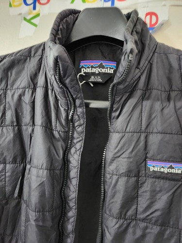 Patagonia Jacket Boys XL BLK Nano Puff Brick Quilt Primaloft Outdoor Solid READ - Picture 7 of 23