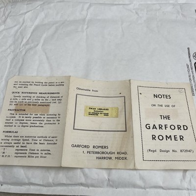 50er Jahre Vintage Imperial Garford Map Romer Anleitungsheft 