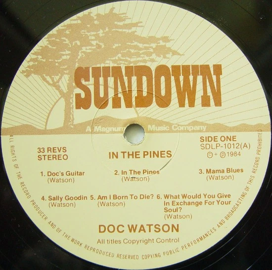 Doc Watson - In The Pines Vinyl LP (LP Record, Album) - Image 3 of 4