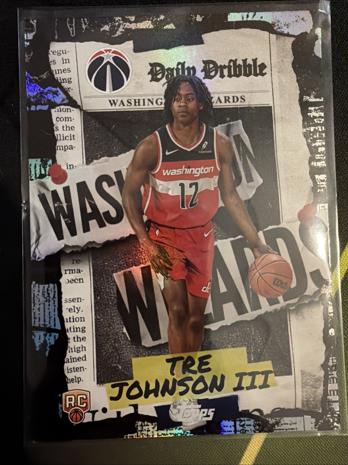 2025-26 Topps Flagship Tre Johnson III Daily Dribble Rainbow DD36 Wizards Rookie